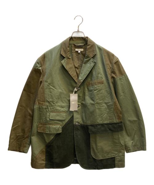 Engineered Garments（エンジニアド ガーメンツ）Engineered Garments (エンジニアド ガーメンツ) MIDFIELD BLAZER PATCHWORK カーキ サイズ:Sの古着・服飾アイテム