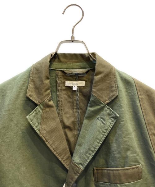 Engineered Garments（エンジニアド ガーメンツ）Engineered Garments (エンジニアド ガーメンツ) MIDFIELD BLAZER PATCHWORK カーキ サイズ:Sの古着・服飾アイテム