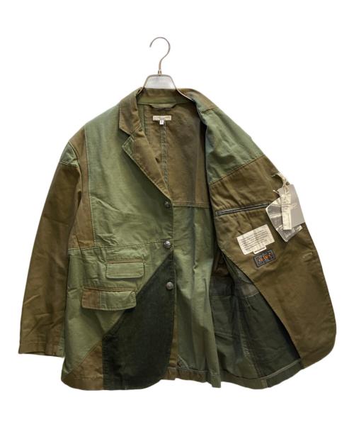 Engineered Garments（エンジニアド ガーメンツ）Engineered Garments (エンジニアド ガーメンツ) MIDFIELD BLAZER PATCHWORK カーキ サイズ:Sの古着・服飾アイテム