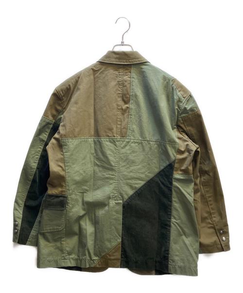 Engineered Garments（エンジニアド ガーメンツ）Engineered Garments (エンジニアド ガーメンツ) MIDFIELD BLAZER PATCHWORK カーキ サイズ:Sの古着・服飾アイテム