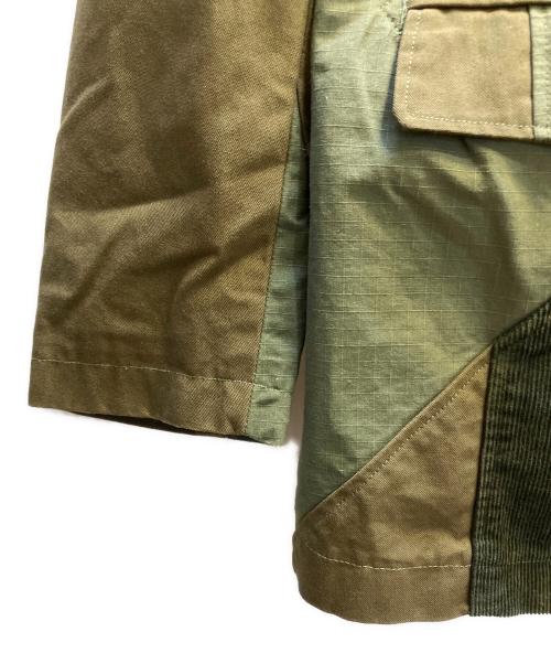Engineered Garments（エンジニアド ガーメンツ）Engineered Garments (エンジニアド ガーメンツ) MIDFIELD BLAZER PATCHWORK カーキ サイズ:Sの古着・服飾アイテム
