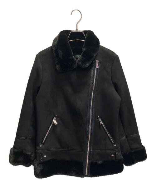 LAUREN RALPH LAUREN（ローレン ラルフ ローレン）LAUREN RALPH LAUREN (ローレン ラルフ ローレン) フェイクムートンジャケット ブラック サイズ:ＸＳの古着・服飾アイテム