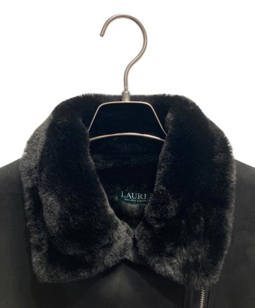 LAUREN RALPH LAUREN（ローレン ラルフ ローレン）LAUREN RALPH LAUREN (ローレン ラルフ ローレン) フェイクムートンジャケット ブラック サイズ:ＸＳの古着・服飾アイテム
