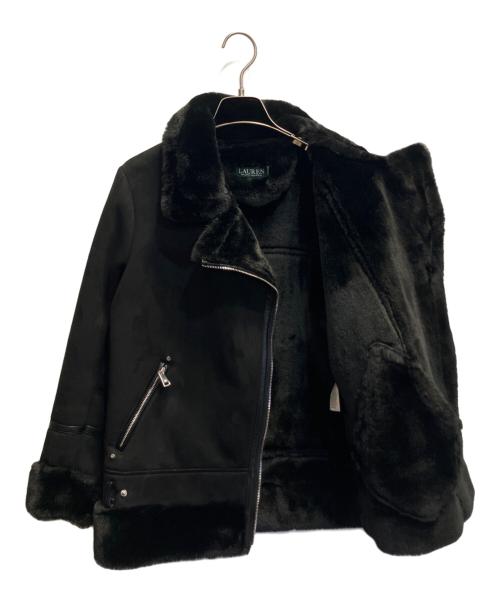 LAUREN RALPH LAUREN（ローレン ラルフ ローレン）LAUREN RALPH LAUREN (ローレン ラルフ ローレン) フェイクムートンジャケット ブラック サイズ:ＸＳの古着・服飾アイテム