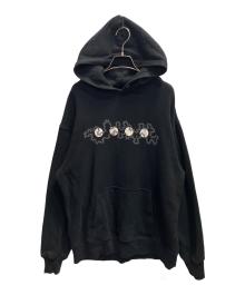 Y's（ワイズ）の古着「グラフィックプリント プルオーバー フーディー」｜ブラック