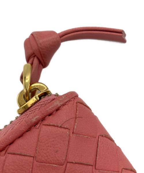 BOTTEGA VENETA（ボッテガベネタ）BOTTEGA VENETA (ボッテガベネタ) イントレチャート ラウンドファスナー コインケース ピンクの古着・服飾アイテム