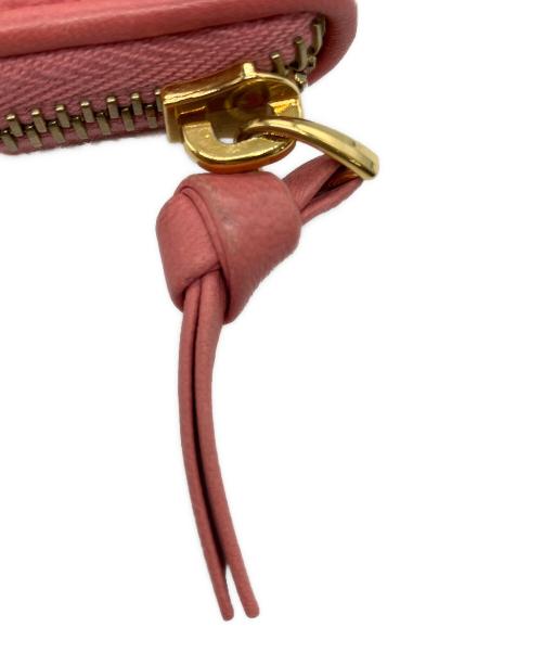 BOTTEGA VENETA（ボッテガベネタ）BOTTEGA VENETA (ボッテガベネタ) イントレチャート ラウンドファスナー コインケース ピンクの古着・服飾アイテム