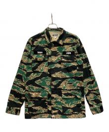 A BATHING APE（ア ベイシング エイプ）の古着「ミリタリーシャツ」｜グリーン