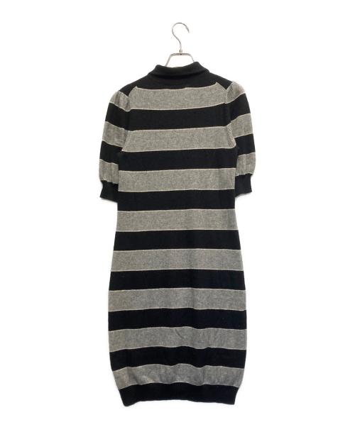 BURBERRY BLUE LABEL（バーバリー ブルー レーベル）BURBERRY BLUE LABEL (バーバリー ブルー レーベル) ニットワンピース グレー×ブラック サイズ:Mの古着・服飾アイテム