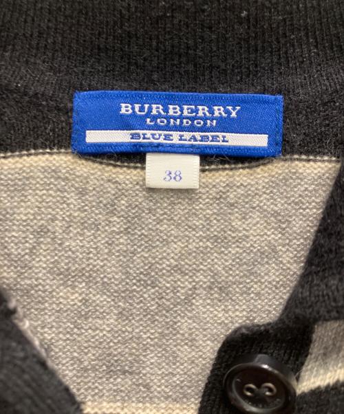 BURBERRY BLUE LABEL（バーバリー ブルー レーベル）BURBERRY BLUE LABEL (バーバリー ブルー レーベル) ニットワンピース グレー×ブラック サイズ:Mの古着・服飾アイテム