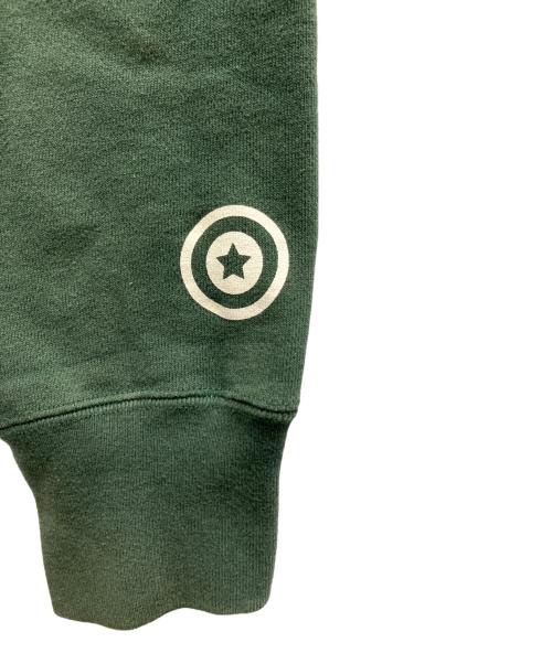 A BATHING APE（ア ベイシング エイプ）A BATHING APE (ア ベイシング エイプ) ジップパーカー グリーン サイズ:Mの古着・服飾アイテム