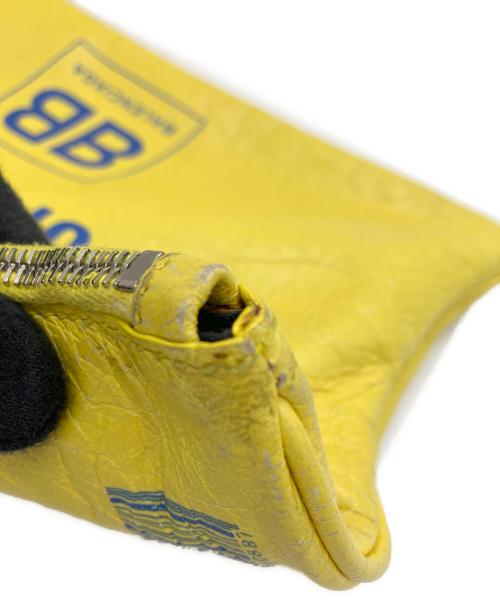 BALENCIAGA（バレンシアガ）BALENCIAGA (バレンシアガ) スーパーマーケット クリップM クラッチバッグ イエロー×ブルーの古着・服飾アイテム