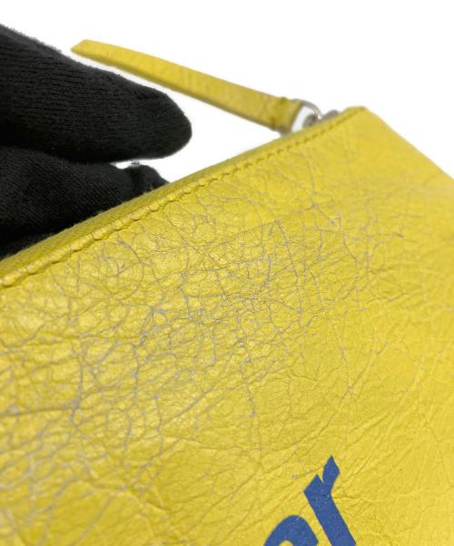 BALENCIAGA（バレンシアガ）BALENCIAGA (バレンシアガ) スーパーマーケット クリップM クラッチバッグ イエロー×ブルーの古着・服飾アイテム