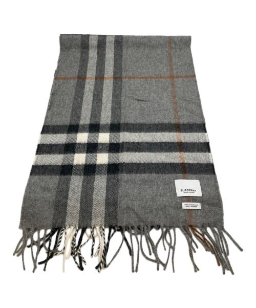 BURBERRY（バーバリー）BURBERRY (バーバリー) カシミヤストール グレーの古着・服飾アイテム