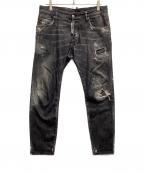 DSQUARED2ディースクエアード）の古着「ダメージ加工デニムパンツ」｜グレー