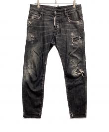 DSQUARED2（ディースクエアード）の古着「ダメージ加工デニムパンツ」｜グレー