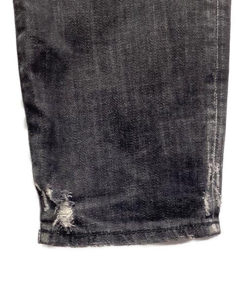 DSQUARED2（ディースクエアード）DSQUARED2 (ディースクエアード) ダメージ加工デニムパンツ グレー サイズ:ＳＩＺＥ　48の古着・服飾アイテム