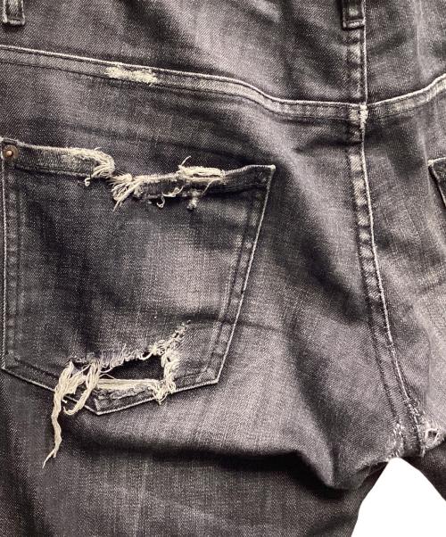 DSQUARED2（ディースクエアード）DSQUARED2 (ディースクエアード) ダメージ加工デニムパンツ グレー サイズ:ＳＩＺＥ　48の古着・服飾アイテム