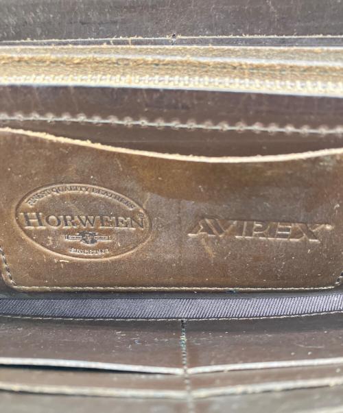 AVIREX（アヴィレックス）AVIREX (アヴィレックス) Horween (ホーウイン) 長財布 ブラウンの古着・服飾アイテム