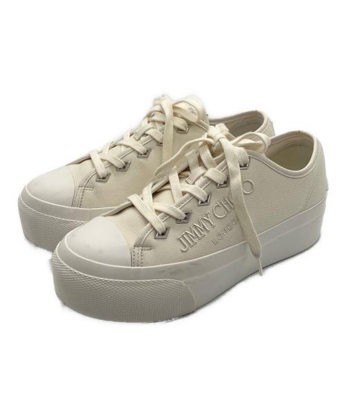 JIMMY CHOO（ジミーチュウ）JIMMY CHOO (ジミーチュウ) 厚底スニーカー ホワイト サイズ:37の古着・服飾アイテム