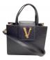 中古・古着 VERSACE (ヴェルサーチェ) 2WAYバッグ ブラック：50000円