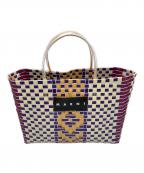 MARNI MARKETマルニ マーケット）の古着「ピクニックバッグ」｜ホワイト×パープル×イエロー