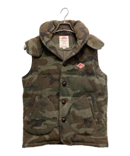DANTON（ダントン）DANTON (ダントン) BEAMS別注 (ビームス ベッチュウ) ダウンベスト オリーブ サイズ:Mの古着・服飾アイテム