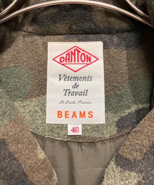 DANTON（ダントン）DANTON (ダントン) BEAMS別注 (ビームス ベッチュウ) ダウンベスト オリーブ サイズ:Mの古着・服飾アイテム