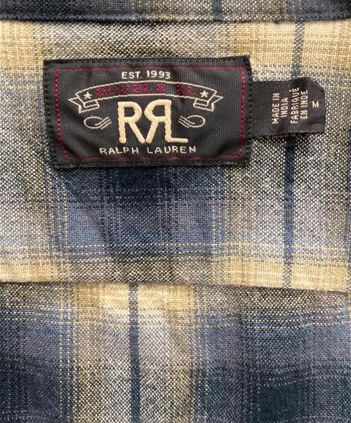RRL（ダブルアールエル）RRL (ダブルアールエル) 長袖シャツ ブルー×イエロー サイズ:Mの古着・服飾アイテム