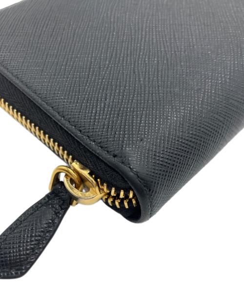 PRADA（プラダ）PRADA (プラダ) ラウンドファスナー財布 ブラックの古着・服飾アイテム