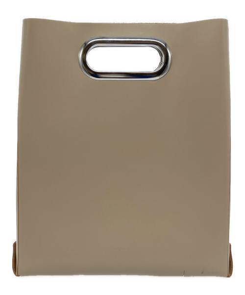 HENDER SCHEME（エンダースキーマ）HENDER SCHEME (エンダースキーマ) レザーハンドバッグ ベージュの古着・服飾アイテム