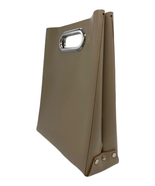 HENDER SCHEME（エンダースキーマ）HENDER SCHEME (エンダースキーマ) レザーハンドバッグ ベージュの古着・服飾アイテム