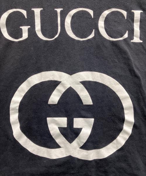 GUCCI（グッチ）GUCCI (グッチ) インターロッキングGオーバーサイズT ブラック サイズ:XXLの古着・服飾アイテム