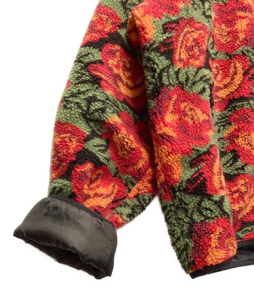 SUPREME（シュプリーム）SUPREME (シュプリーム) roses sherpa fleece reversible jacket レッド×ブラック サイズ:Lの古着・服飾アイテム