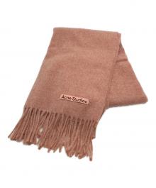 Acne studios（アクネ ストゥディオズ）の古着「フリンジウールスカーフ - ナロー」｜ローズメランジ