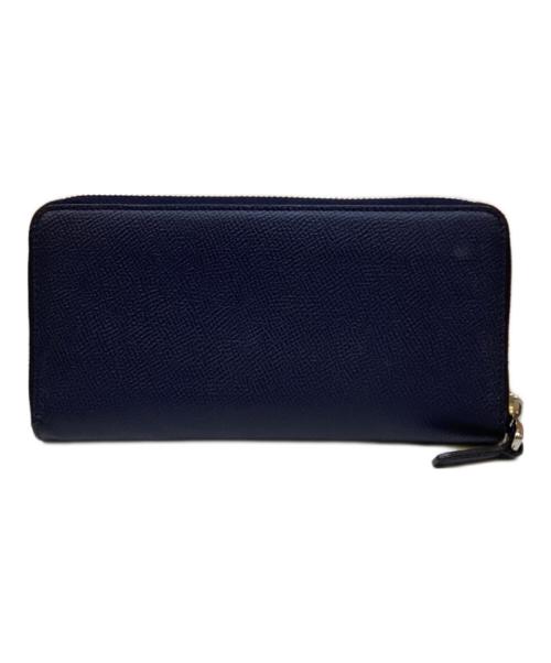 dunhill（ダンヒル）dunhill (ダンヒル) ラウンドファスナー財布 ネイビーの古着・服飾アイテム