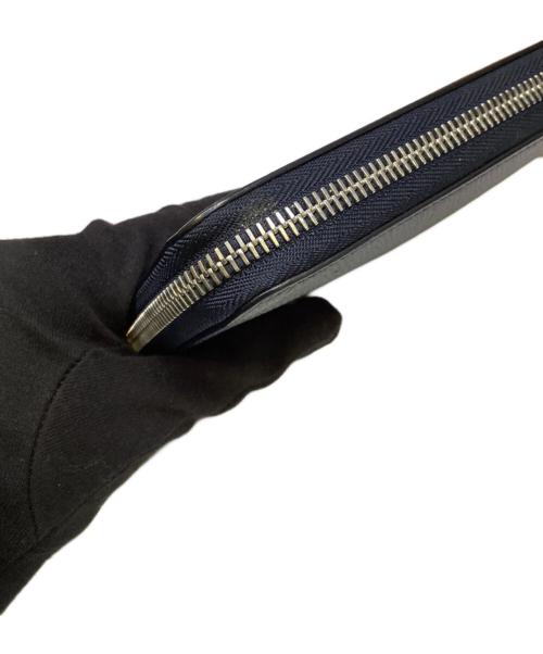 dunhill（ダンヒル）dunhill (ダンヒル) ラウンドファスナー財布 ネイビーの古着・服飾アイテム