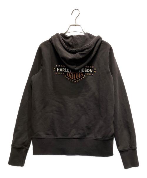 HARLEY-DAVIDSON（ハーレーダビッドソン）HARLEY-DAVIDSON (ハーレーダビッドソン) ジップパーカー グレー サイズ:Sの古着・服飾アイテム