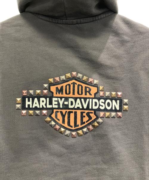 HARLEY-DAVIDSON（ハーレーダビッドソン）HARLEY-DAVIDSON (ハーレーダビッドソン) ジップパーカー グレー サイズ:Sの古着・服飾アイテム