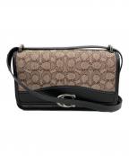 COACHコーチ）の古着「ショルダーバッグ」｜ベージュ×ブラック