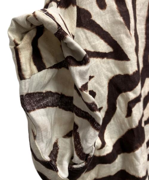 LAUREN RALPH LAUREN（ローレンラルフローレン）LAUREN RALPH LAUREN (ローレンラルフローレン) 半袖シャツ ベージュ サイズ:Lの古着・服飾アイテム