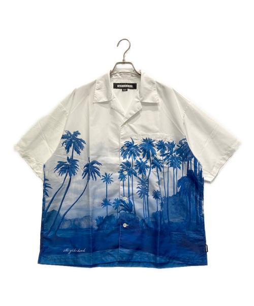 NEIGHBORHOOD（ネイバーフッド）NEIGHBORHOOD (ネイバーフッド) 半袖シャツ ブルー×ホワイト サイズ:M 未使用品の古着・服飾アイテム