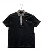 BURBERRY BLACK LABELバーバリーブラックレーベル）の古着「半袖ポロシャツ」｜ブラック