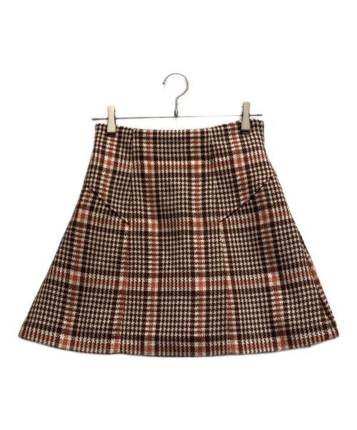 Snidel（スナイデル）Snidel (スナイデル) ミニスカート ブラウン サイズ:1の古着・服飾アイテム