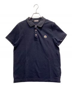中古・古着通販】MONCLER (モンクレール) 半袖ポロシャツ ネイビー