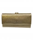 LANVINランバン）の古着「口金長財布」｜ゴールド