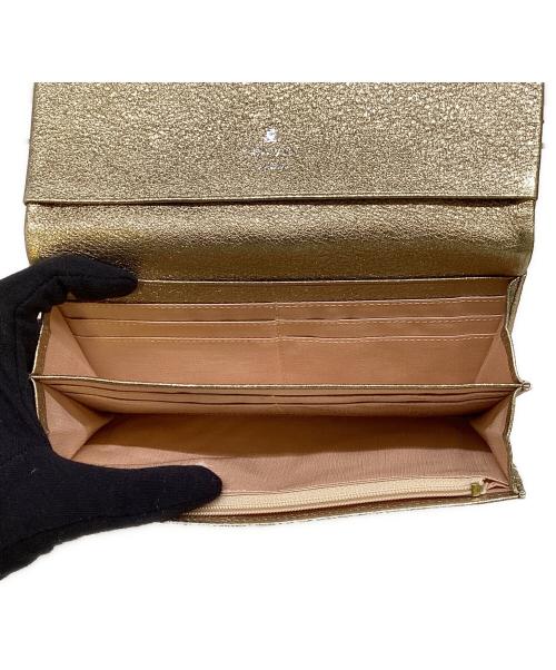 LANVIN（ランバン）LANVIN (ランバン) 口金長財布 ゴールドの古着・服飾アイテム