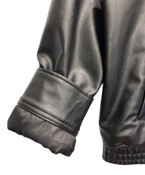 ZARA（ザラ）ZARA (ザラ) フェイクレザージャケット ブラック サイズ:XLの古着・服飾アイテム