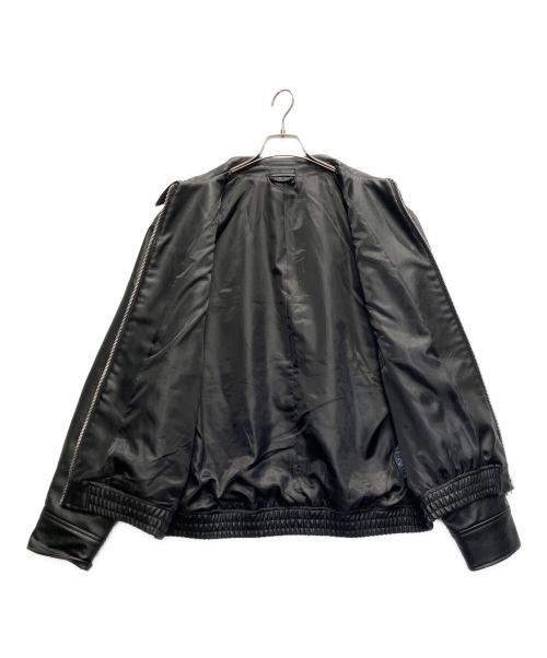 ZARA（ザラ）ZARA (ザラ) フェイクレザージャケット ブラック サイズ:XLの古着・服飾アイテム