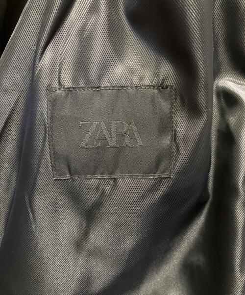 ZARA（ザラ）ZARA (ザラ) フェイクレザージャケット ブラック サイズ:XLの古着・服飾アイテム